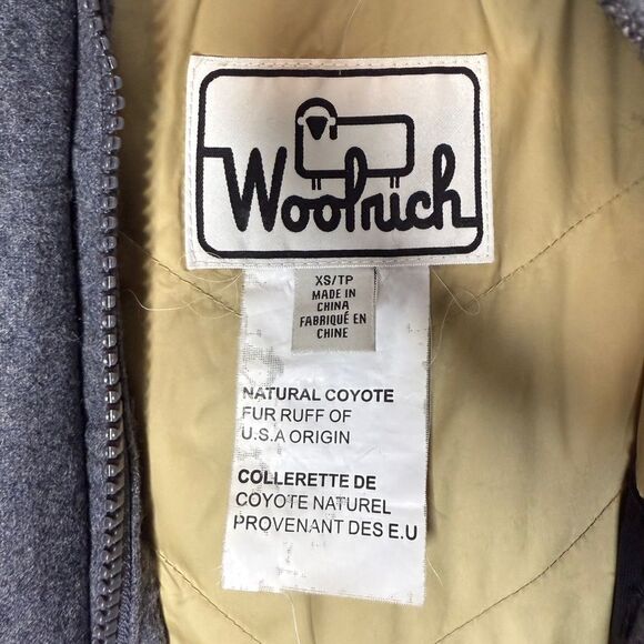 Woolrich Patrol Goose Down Grey Parka Coat Women’s Sz XS - Picture 5 of 5